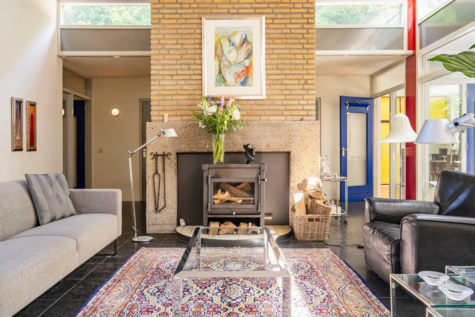 Folgeralaan 13, Drachten – de open haard in de woonkamer